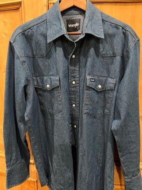 Wrangler Indigo Denim Western Shirt